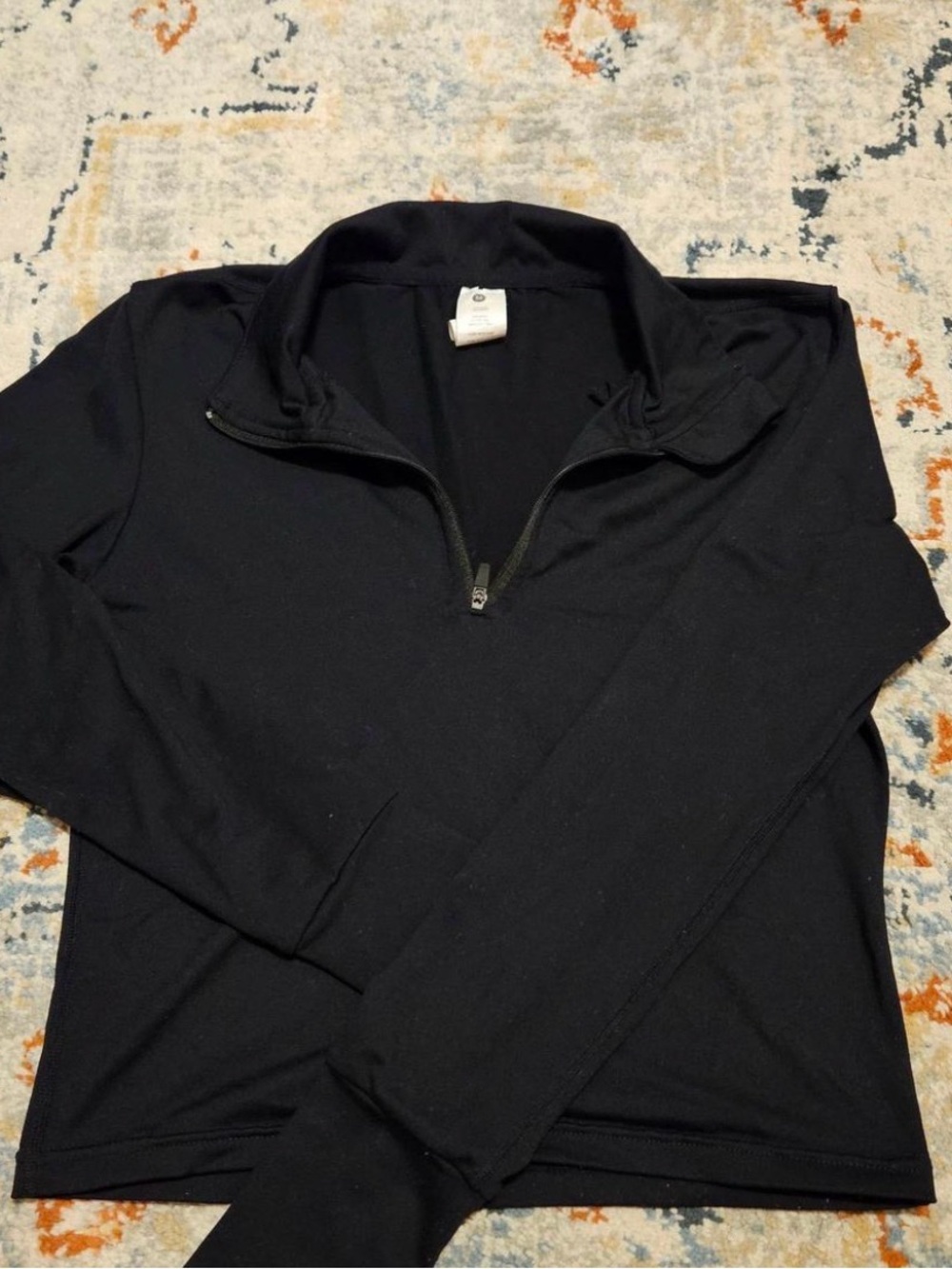 Paragon Fitwear cropped quarter zip- Black